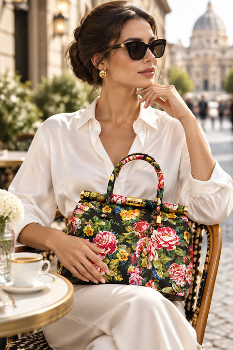 MAHENA Secret Garden – Borsa Scultorea Floreale Made in Italy