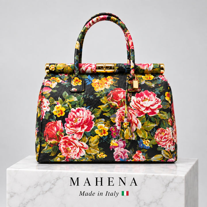 MAHENA Secret Garden – Borsa Scultorea Floreale Made in Italy
