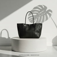 Tote Bag "Venere" MAHENA Effetto Pitone NERO – 100% Vera Pelle Made in Italy
